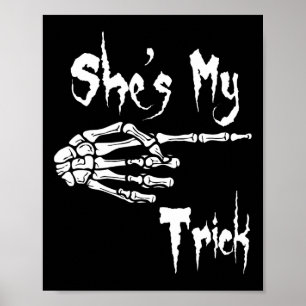 Poster C'est My Trick Skeleton Halloween Easy Couples Cos