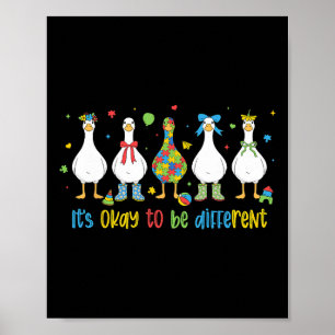 Poster C'est Ok D'être Différent Goose Autisme Spécial