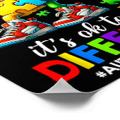 Poster C'est Ok D'être Différent Puzzle Dabbing Autisme S (Coin)