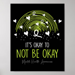 Poster C'Est Ok Ne Pas Être Ok Sensibilisation Santé Ment