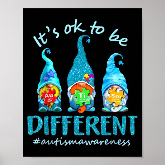 Poster C'est Ok Pour Être Différent Gnomes de Sensibilisa (Devant)