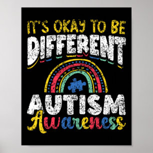 Poster C'est Okay d'être différent Autism Awareness Autis