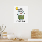 Poster C'est Party Thyme drôle Thyme Herbe Pun (Cuisine)
