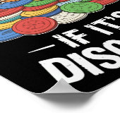 Poster C'est Pas du Fouillis Si C'est Disc Golf Drôle Dis (Coin)