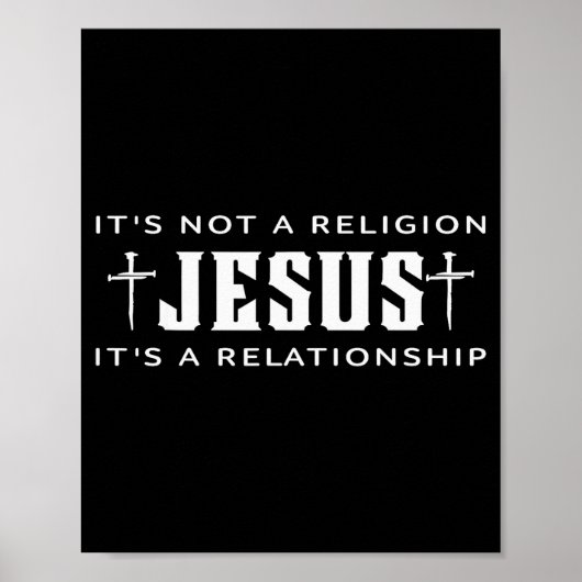 Poster C'est Pas Une Religion Jésus C'est Une Relation Ch (Devant)