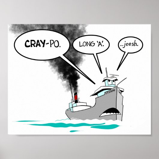 Poster C'est prononcé CRAY-po (Devant)