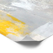 Poster 'C'est Random' Gris et Jaune Art Abstrait (Coin)