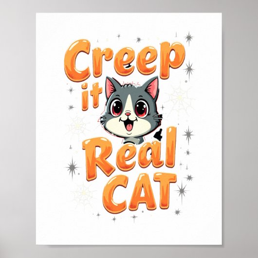 Poster C'est réel, chat 2 (Devant)