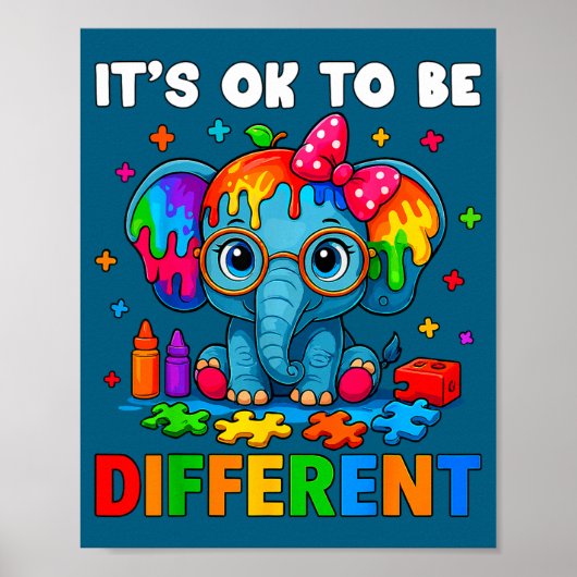 Poster C'est Sensibilisation à l'autisme Ok Différent (Devant)