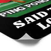 Poster C'est seulement Ping Pong dit The Loser Table Tenn (Coin)