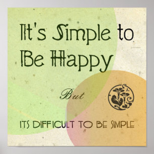 Poster C'est simple d'être heureux