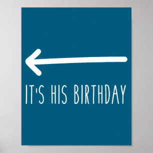 Poster C'est son anniversaire (flèche Inting) Humour drôl