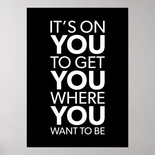 Poster C'est sur vous, Gym Succès Hustle Grind Motivation (Devant)