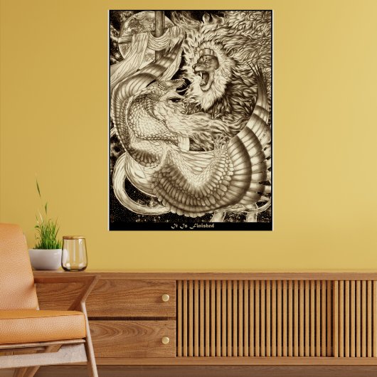 Poster C'EST TERMINÉ - Lion De Juda Vs. Serpent Ailé (Salon 2)
