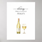 Poster C'est toujours l'heure du vin blanc Art (Devant)
