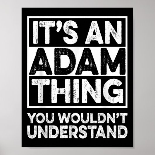 Poster C'Est Un Adam Que Vous Ne Comprendriez Pas Adam Ch (Devant)