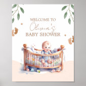 Poster C'est un Baby shower Boy Boho Bassinet (Devant)