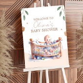 Poster C'est un Baby shower Boy Boho Bassinet