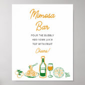 Poster C'est un bar italien plus rustique Mimosa (Devant)