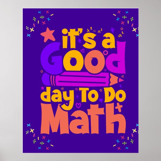 Poster C'est un bon jour pour faire des maths (Devant)