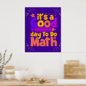 Poster C'est un bon jour pour faire des maths (Cuisine)