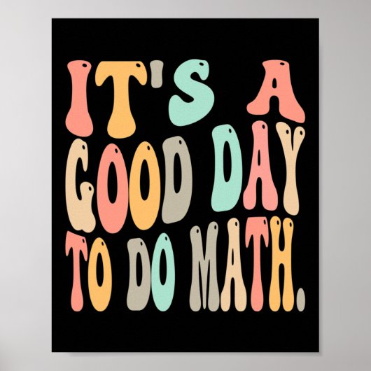 Poster C'est un bon jour pour faire des maths pour le pla (Devant)