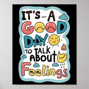 Poster C'est un bon jour pour parler de sentiments Vêteme