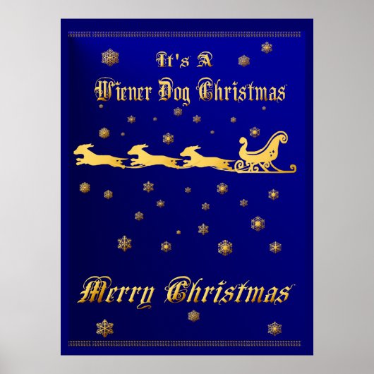 Poster C'est un chien plus Wiener Noël Print (Devant)