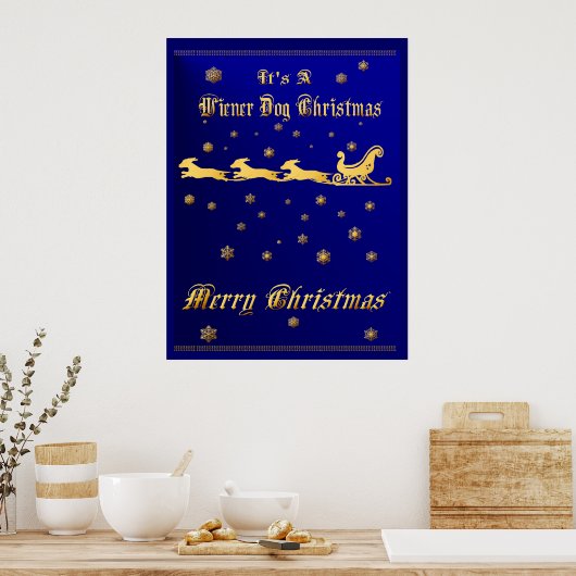 Poster C'est un chien plus Wiener Noël Print (Cuisine)