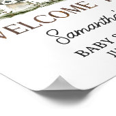 Poster C'est un garçon Bois Animaux Bienvenue (Coin)