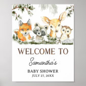 Poster C'est un garçon Bois Animaux Bienvenue (Devant)