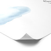 Poster C'est un garçon Hot Air Balloon Baby shower Affich (Coin)