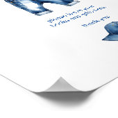 Poster C'est un garçon jeans bleu baby shower cadeau pann (Coin)