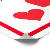 Poster C'est un garçon ! Joyeux cœurs rouges personnalisé (Coin)