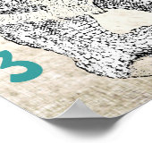 Poster C'est un garçon ! Nouveau rhinocéros bébé (Coin)