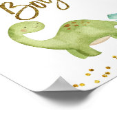 Poster C'est un garçon Signé Baby shower Dinosaur (Coin)