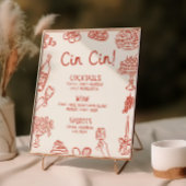 Poster C'est un menu barre illustrée plus rouge