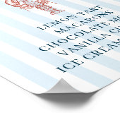 Poster C'est un menu de dessert rayé de homard (Coin)