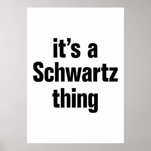 Poster c'est un schwartz (Devant)