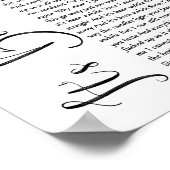 Poster C'est un temps blanc Script Chanson Lyric Print (Coin)