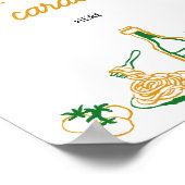 Poster C'est une carte de recettes italiennes plus rustiq (Coin)
