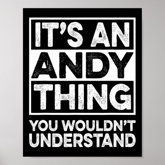Poster C'est une chose d'Andy que vous ne comprendriez pa (Devant)