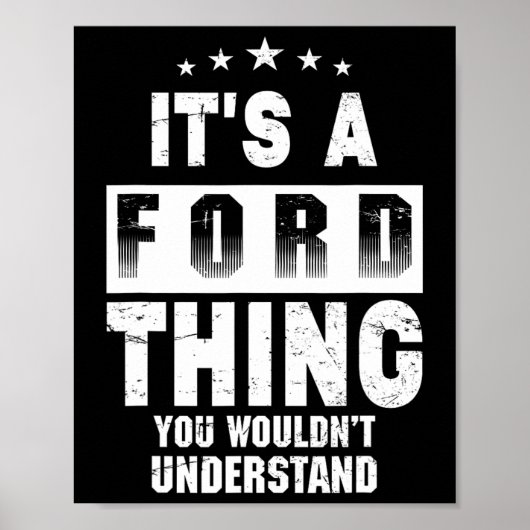 Poster C'est une chose Ford que vous ne comprendriez pas (Devant)