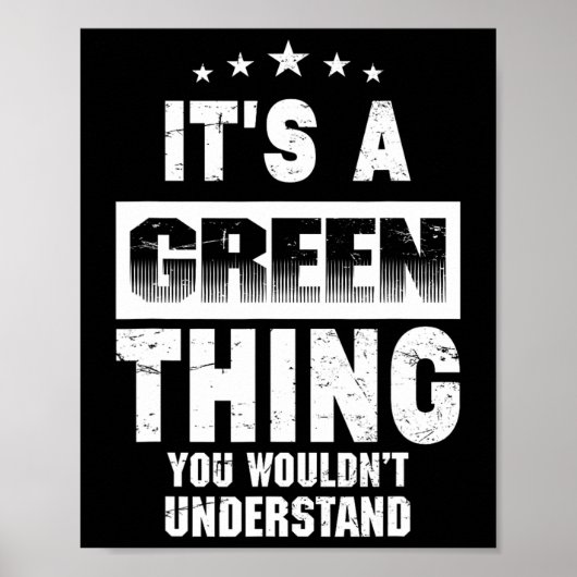 Poster C'est une chose verte que vous ne comprendriez pas (Devant)