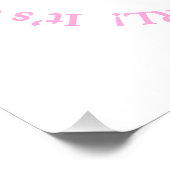 Poster C'est une fille ! faire-part (Coin)