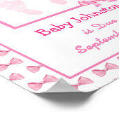 Poster C'est une fille, Faire-part de grossesse empreinte (Coin)