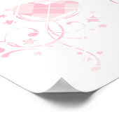 Poster C'est une fille Nouveau bébé statistiques de naiss (Coin)