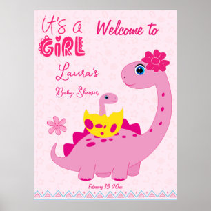 Poster C'est une fille qui couve bientôt le baby shower d