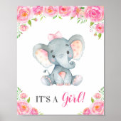 Poster C'est une fille rose Elephant Girl Douche Sprinkle (Devant)
