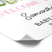 Poster C'est une fille Safari Animaux Baby shower Bienven (Coin)